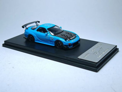[ Pre-order ] MC640012G MC Model Collect 1:64 Mazda RX-7 (FD3S) Carbon Fiber Hood, Blue