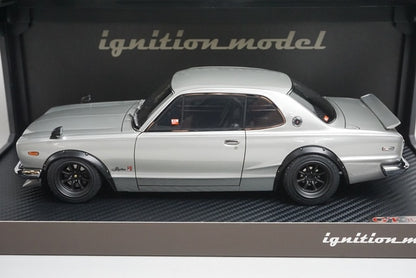 1:18 ignition model IG3613 Nissan Skyline 2000 GT-R (KPGC10) Silver model car