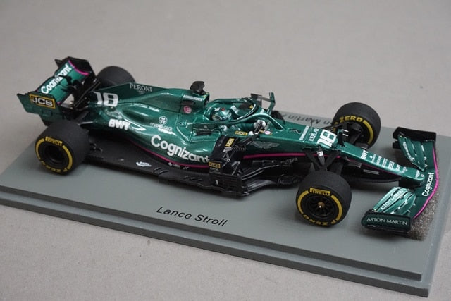 1:43 Spark S7673 Aston Martin AMR21 Bahrain GP 2021 #18 L. Stroll model car