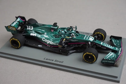 1:43 Spark S7673 Aston Martin AMR21 Bahrain GP 2021 #18 L. Stroll model car