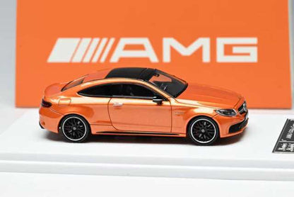 Howie Model HM 1:64 Mercedes-AMG C63 S AMG Coupe W205 Sunset Orange model car