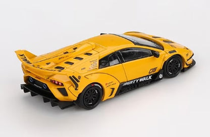 MGT01135-BL TSM MINI-GT 1:64 LB-Silhouette WORKS Lamborghini Murcielago GT EVO Yellow (Left-hand drive) Blister packaging