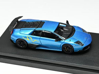 High Rev Model HRM 1:64 Lamborghini Murcielago LP670-4 SV Blu Nila model car