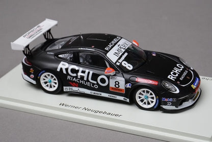 1:43 SPARK S8502 Porsche 911 GT3 Carrera Cup Brazil Champion 2018 #8 model car