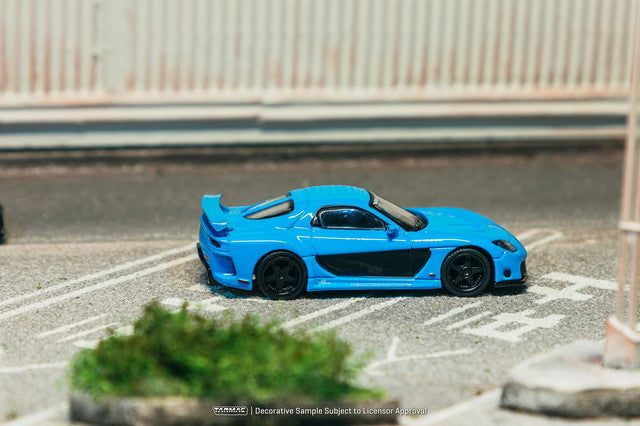 [ Pre-order ] T64G-075-BL Tarmac Works 1:64 Mazda RX-7 VeilSide Fortune7 Blue