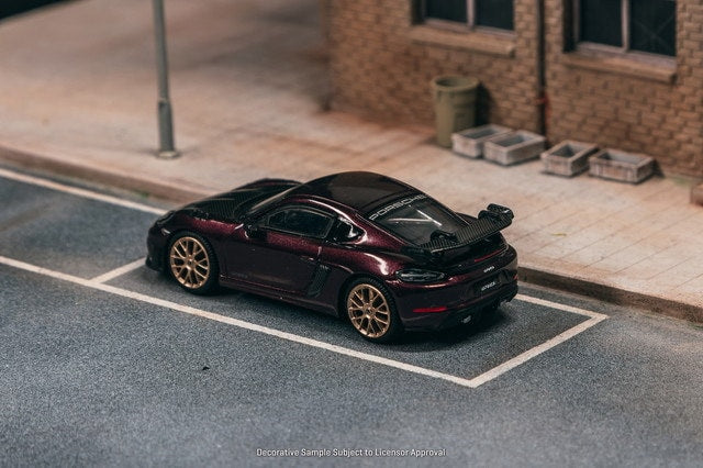 [ Pre-order ] T64S-022-PM Tarmac Works 1:64 Porsche Cayman GT4RS Amethyst Metallic
