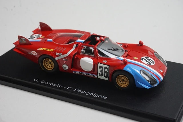 1:43 SPARK S8800 Alfa Romeo 33/2 Le Mans 1969 #36 G. Gosselin C. Bourgoigner model car
