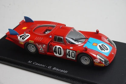1:43 SPARK S4368 Alfa Romeo 33/2 Le Mans 6th place 1968 #40 M. Casoni G. Biscardi model car