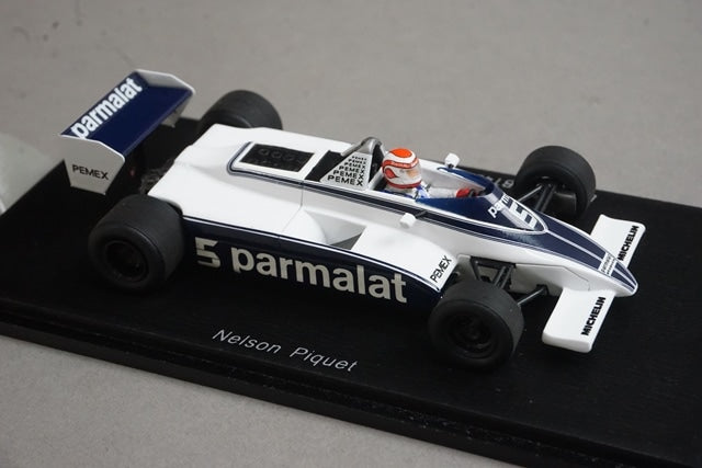 1:43 SPARK S4347 Brabham BT49C Argentine GP Winner 1981 #5 N. Piquet model car