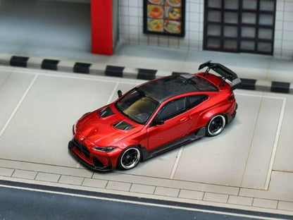 [ Pre-order ] SW Street Weapon 1:64 BMW G82 M4 GTR Wide-body Modified Modification Transparent Red