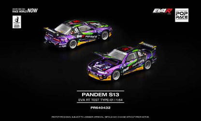 [ Pre-order ] PR640432 POP RACE 1:64 Silvia Pandem S13 Rocket Bunny Purple EVA