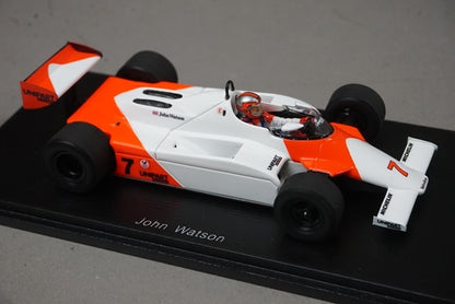1:43 Spark S4300 McLaren MP4-1 British GP Winner 1981 #7 J. Watson