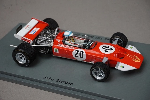 1:43 SPARK S5400 Surtees TS7 British GP 1970 #20 J. Surtees model car