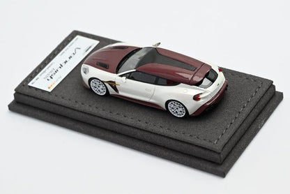 [ Pre-order ] Autotune Model 1:64 Aston Martin Vanquish Zagato Shooting Brake, Pearl White/Red Carbon Fiber