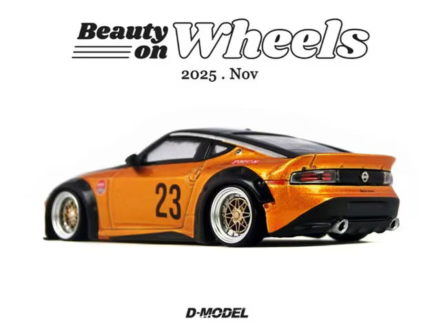 DBW066A D-MODEL 1:64 Nissan Z LB NATION WORKS Orange model car