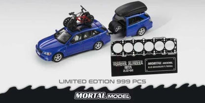 [ Pre-order ] MORTAL 1:64 Toyota Altezza Gita Pearl Blue Trailer