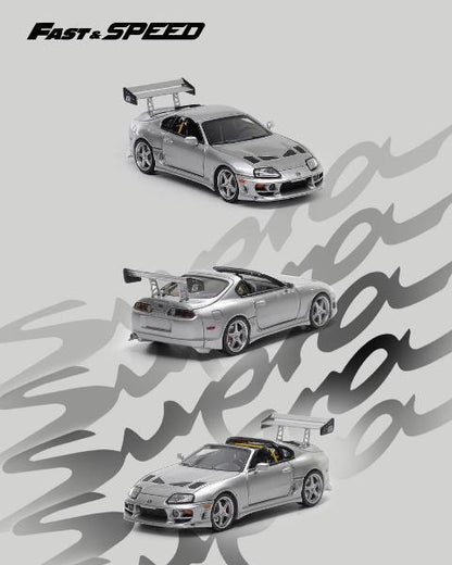 [ Pre-order ] Fast Speed FS 1:64 Supra Targa Roadster Silver