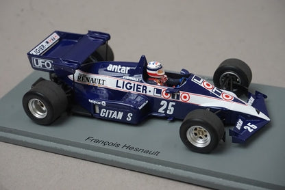 1:43 Spark S7416 Ligier JS23 Brazilian GP 1984 #25 F. Hesnault