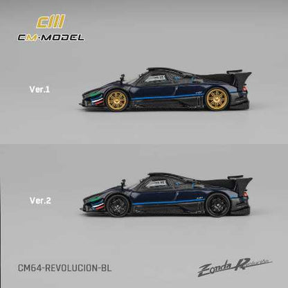 [ Pre-order ] CM64-Revolucion-BL CM-Model 1:64 Pagani Zonda Revolucion Metallic Blue