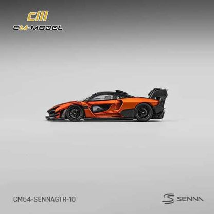 [ Pre-order ] CM64-SennaGTR-10 CM-Model 1:64 McLaren Senna GTR Volcano Orange