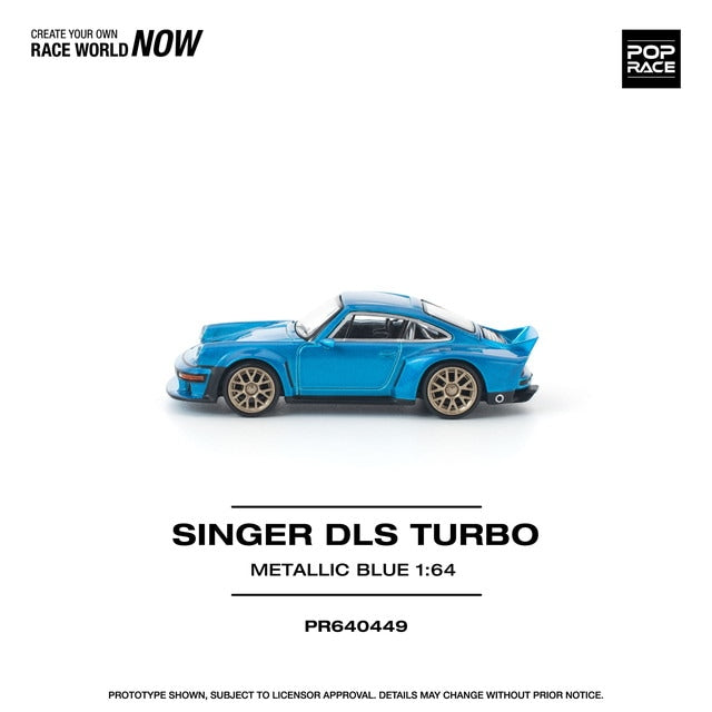 [ Pre-order ] PR640449 POP RACE 1:64 Singer DLS Turbo Metallic Blue