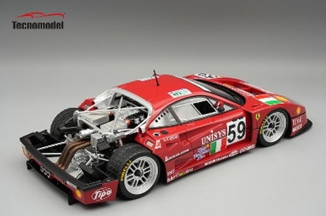 [ Pre-order ] TM18-429A Tecnomodel 1:18 Ferrari F40 LM Driver 24 Hours 1996 P. Nappi / R. Donovan / Tetsuya Ota Detachable Magnetic Engine Hood