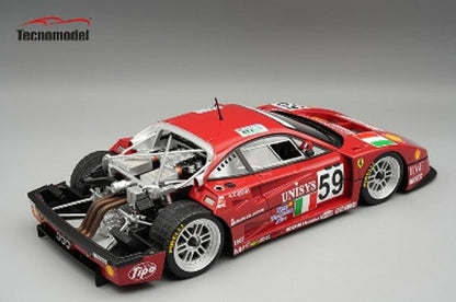 [ Pre-order ] TM18-429A Tecnomodel 1:18 Ferrari F40 LM Driver 24 Hours 1996 P. Nappi / R. Donovan / Tetsuya Ota Detachable Magnetic Engine Hood