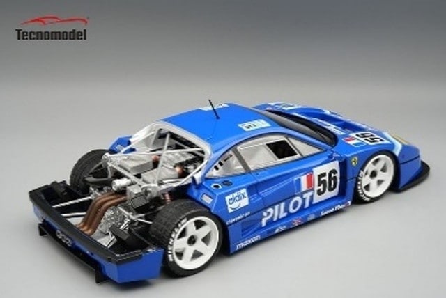 [ Pre-order ] TM18-429F Tecnomodel 1:18 Ferrari F40 LM Pilot Pen Racing 24 Hours M.Ferte / O.Thevenin / N.Loboissetie Engine Hood Magnet Removable