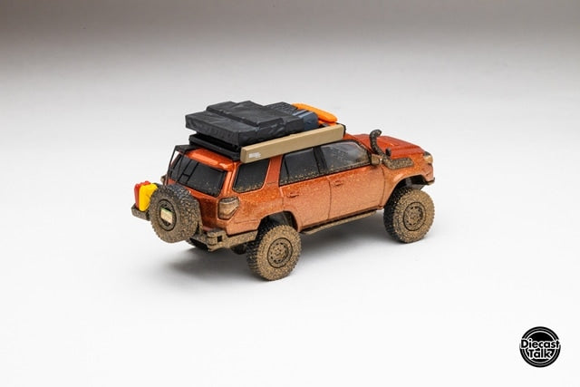 [ Pre-order ] DTG0018-ORM GCD Gaincorp Products 1:64 Toyota 4Runner Widebody Overland Inferno Orange (Muddy)
