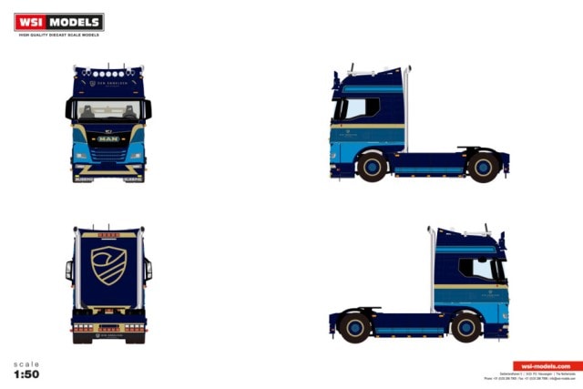 [ Pre-order ] 01-5089 WSI 1:50 Den Engelsen MAN TGX GX 4X2