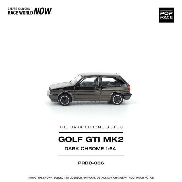 [ Pre-order ] PRDC006 POP RACE 1:64 Golf GTI MK2 Dark Chrome