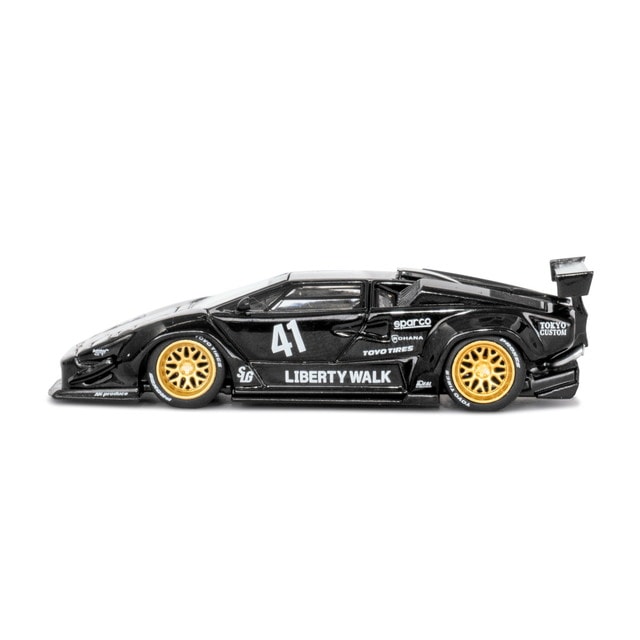 MC256-BK TSM MINI-GT 1:64 Lamborghini Countach LB-WORKS Black (LBWK Exclusive Blister Box)