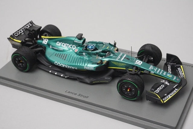 1:43 Spark S8532 Aston Martin AMR22 Aramco Cognizant F1 Team Emilia Romagna GP 2022 #18 L. Stroll