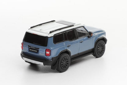 [ Pre-order ] KS-075-424 GCD Gaincorp Products 1:64 Toyota Land Cruiser 250 Prado with Blue Grey Top (LHD)