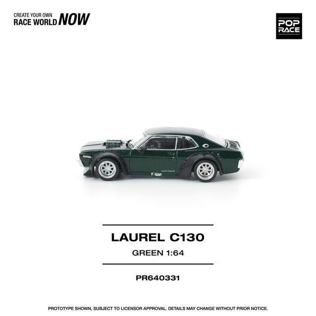 [ Pre-order ] PR640331 POP RACE 1:64 Nissan LAUREL C130 Green