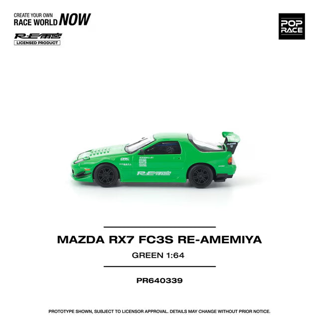 [ Pre-order ] PR640339 POP RACE 1:64 Mazda RX7 (FC3S) RE-AMEMIYA Green