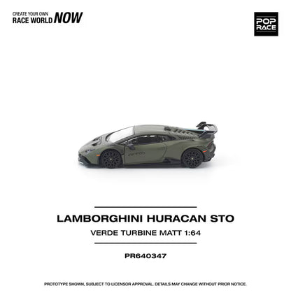 [ Pre-order ] PR640347 POP RACE 1:64 Lamborghini Huracan STO VERDE TURBINE MATT
