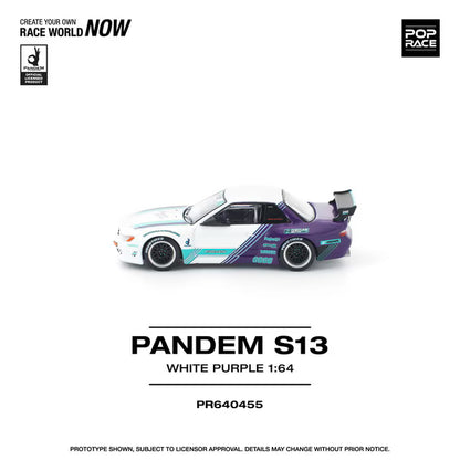 [ Pre-order ] PR640455 POP RACE 1:64 PANDEM S13 White/Purple
