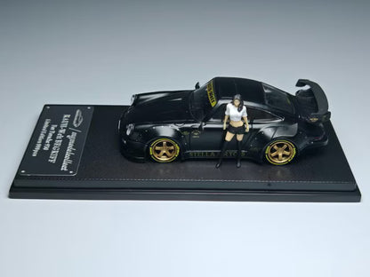 [ Pre-order ] MC640003D MC Model Collect 1:64 RWB930 3.8 Type High Wing Matte Black Gold Wheel Figure Included