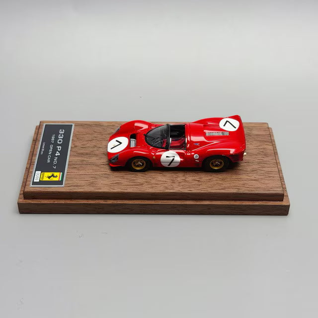 [ Pre-order ] DMH 1:64 330P4 Roadster (1967 race) Red #7