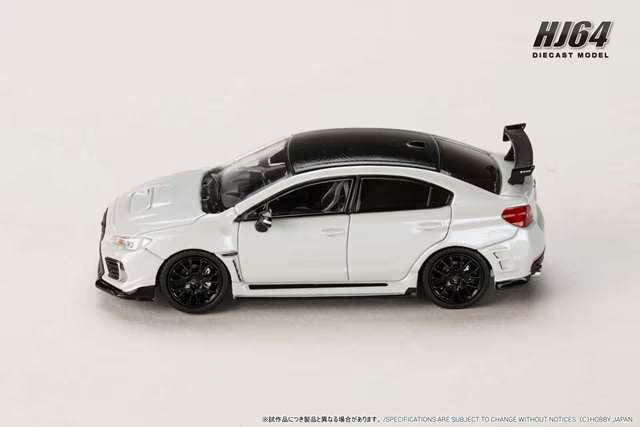[ Pre-order ] HJ644068W Hobby Japan 1:64 Subaru S208 NBR Challenge Package Crystal White Pearl