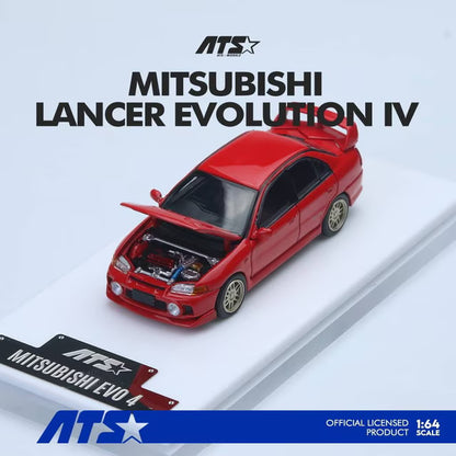 [ Pre-order ] ATS881003 ATS 1:64 Mitsubishi Lancer Evolution IV Red (Opening and Closing Hood)