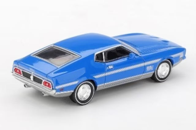 [ Pre-order ] MGT01138-L TSM MINI-GT 1:64 Scale Ford Mustang Mach 1 1971 Grabber Blue (Left-Hand Drive)