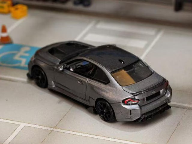 [ Pre-order ] SW Street Weapon 1:64 BMW G87 M2 ADRO Modified Modification Low Tail Titanium Gray