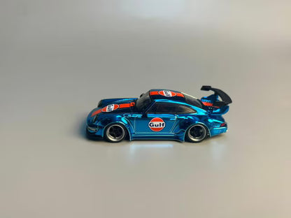 [ Pre-order ] Flame 1:64 RWB 964 Gulf Chrome Blue