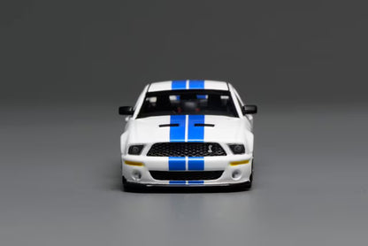 [ Pre-order ] GL-1251005C MOTORHELIX 1:64 Ford Mustang Shelby GT500 2007 White Blue Double Stripes