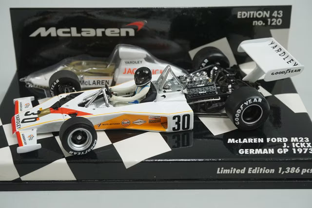 1:43 MINICHAMPS 530734331 McLaren Ford M23 German GP 1973 #30 J. Ickx model car
