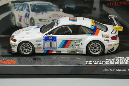 1:43 MINICHAMPS 437112101 BMW M3 GT2 Motorsport 24H Nürburgring ADAC 2011 #1