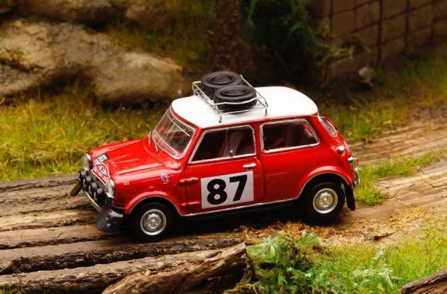 [ Pre-order ] KS078-660 GCD Gainco Products 1:64 Mini Cooper Monte Carlo Mini Mark I Mini Cooper S Rallye Automobile Monte-Carlo Version Red #87 (RHD)
