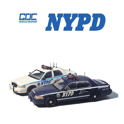 GOC 1:64 Ford Crown Victoria New York Police Car White #1237 Police Patrol Car